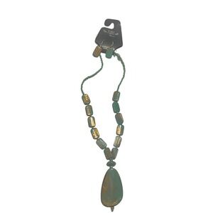 J Love Green and Gold Beaded necklace set